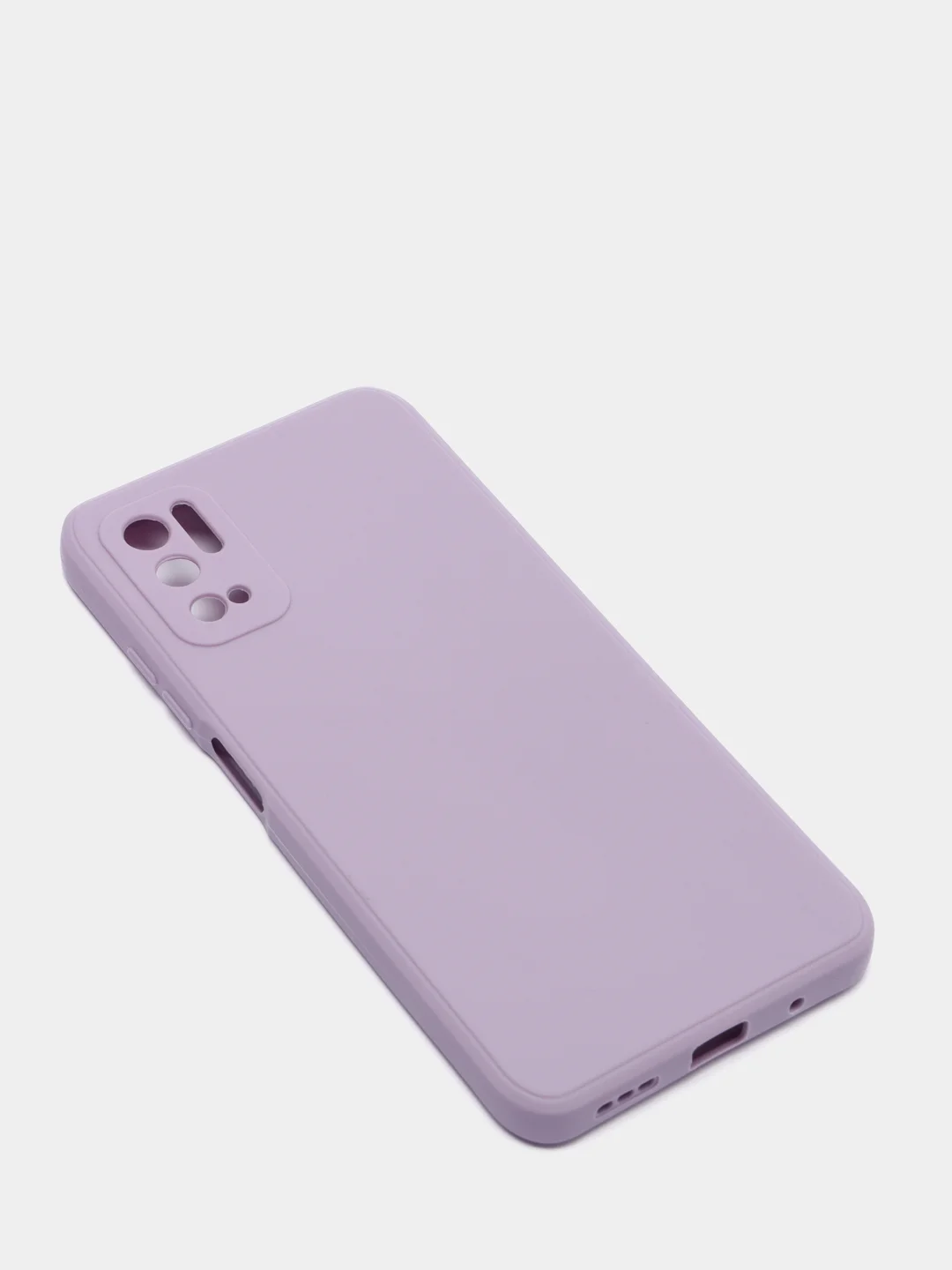Сиреневый чехол с защитой камеры и бархатом внутри Xiaomi Poco M3 pro, Redmi Note 10T