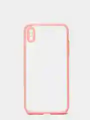 Розовый силиконовый противоударный чехол для Iphone XS MAX
