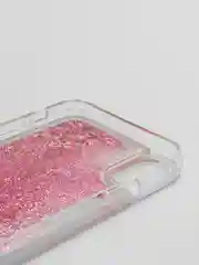 Розовый чехол силиконовый стразами