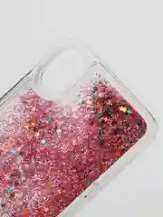 Розовый чехол силиконовый стразами