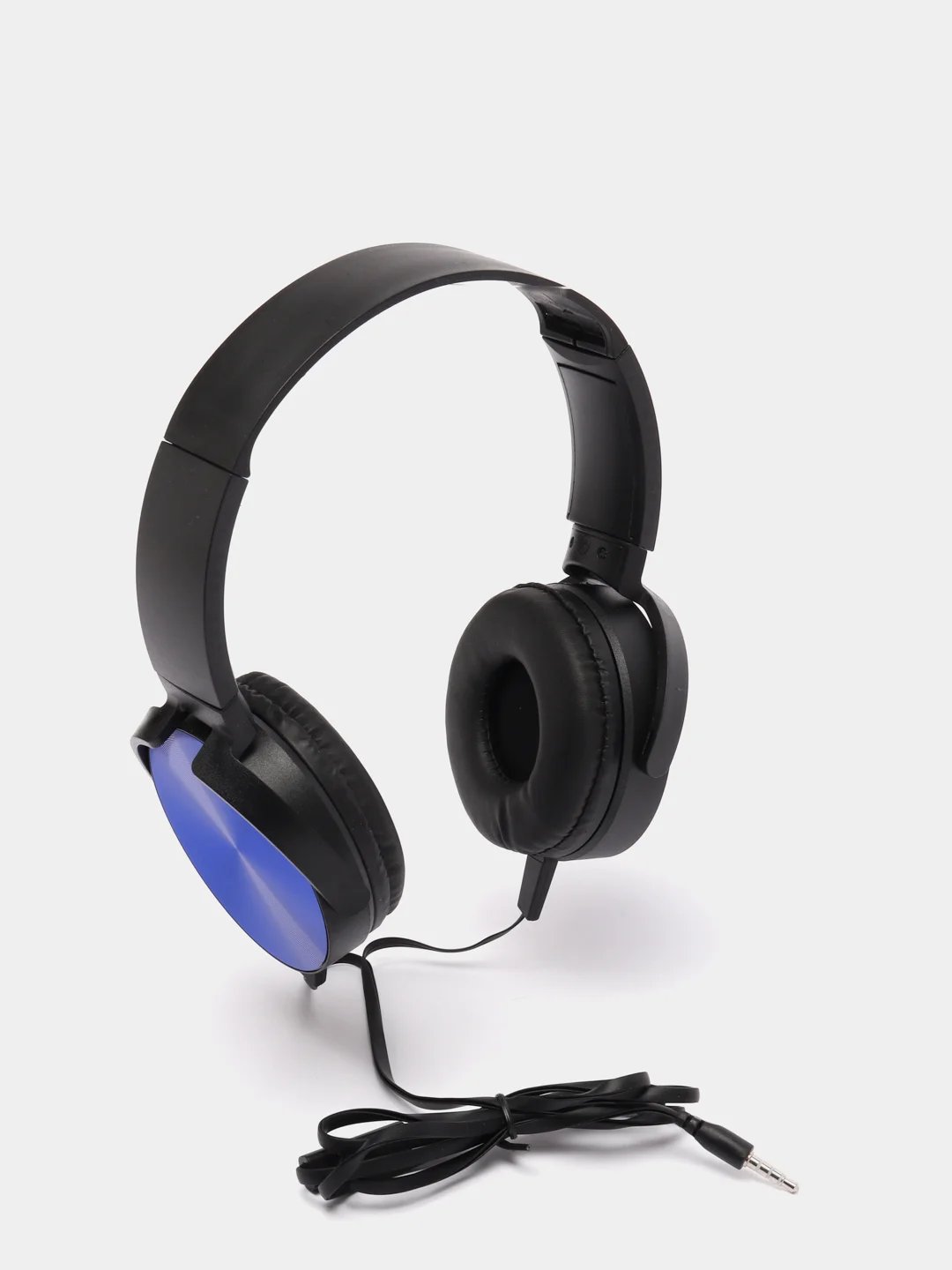 Синий наушники проводные Extra Bass, AUX, 3,5 мм