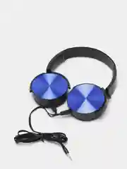 Синий наушники проводные Extra Bass, AUX, 3,5 мм