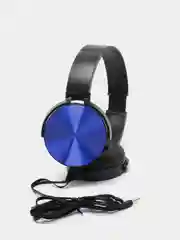 Синий наушники проводные Extra Bass, AUX, 3,5 мм