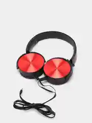Красный наушники проводные Extra Bass, AUX, 3,5 мм