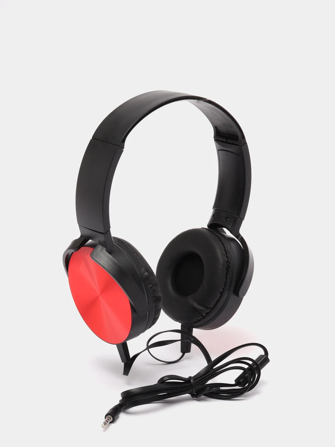 Красный наушники проводные Extra Bass, AUX, 3,5 мм