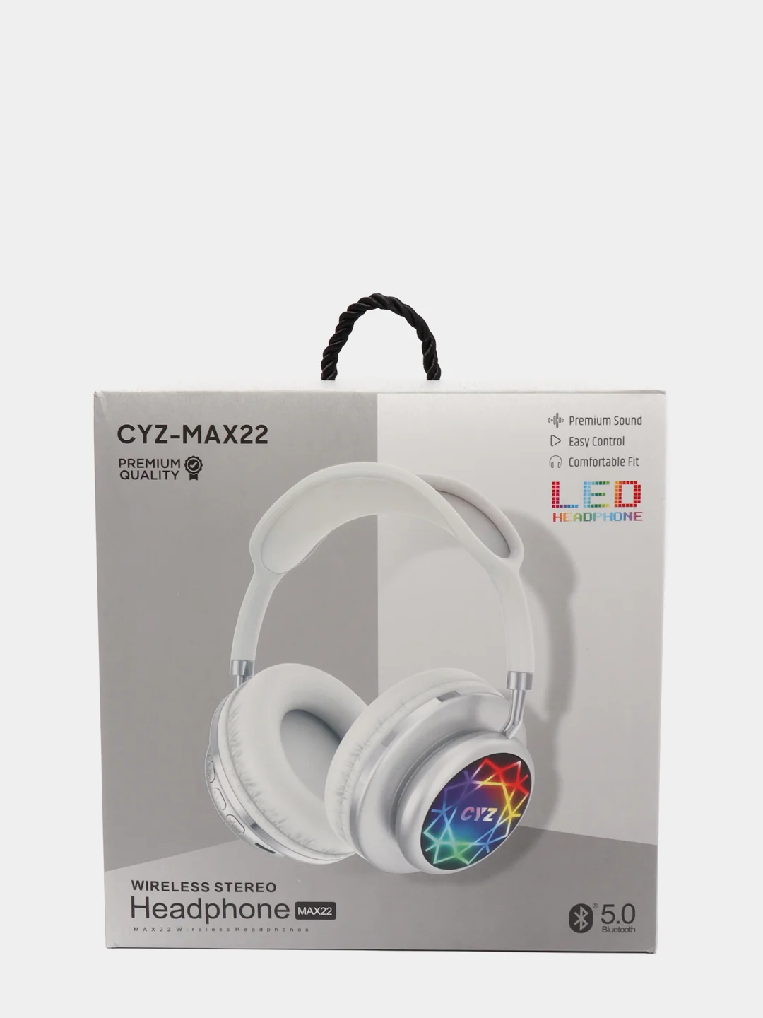 Белый беспроводные полноразмерные наушники CYZ-MAX22 Pro, светящиеся с LED индикатором