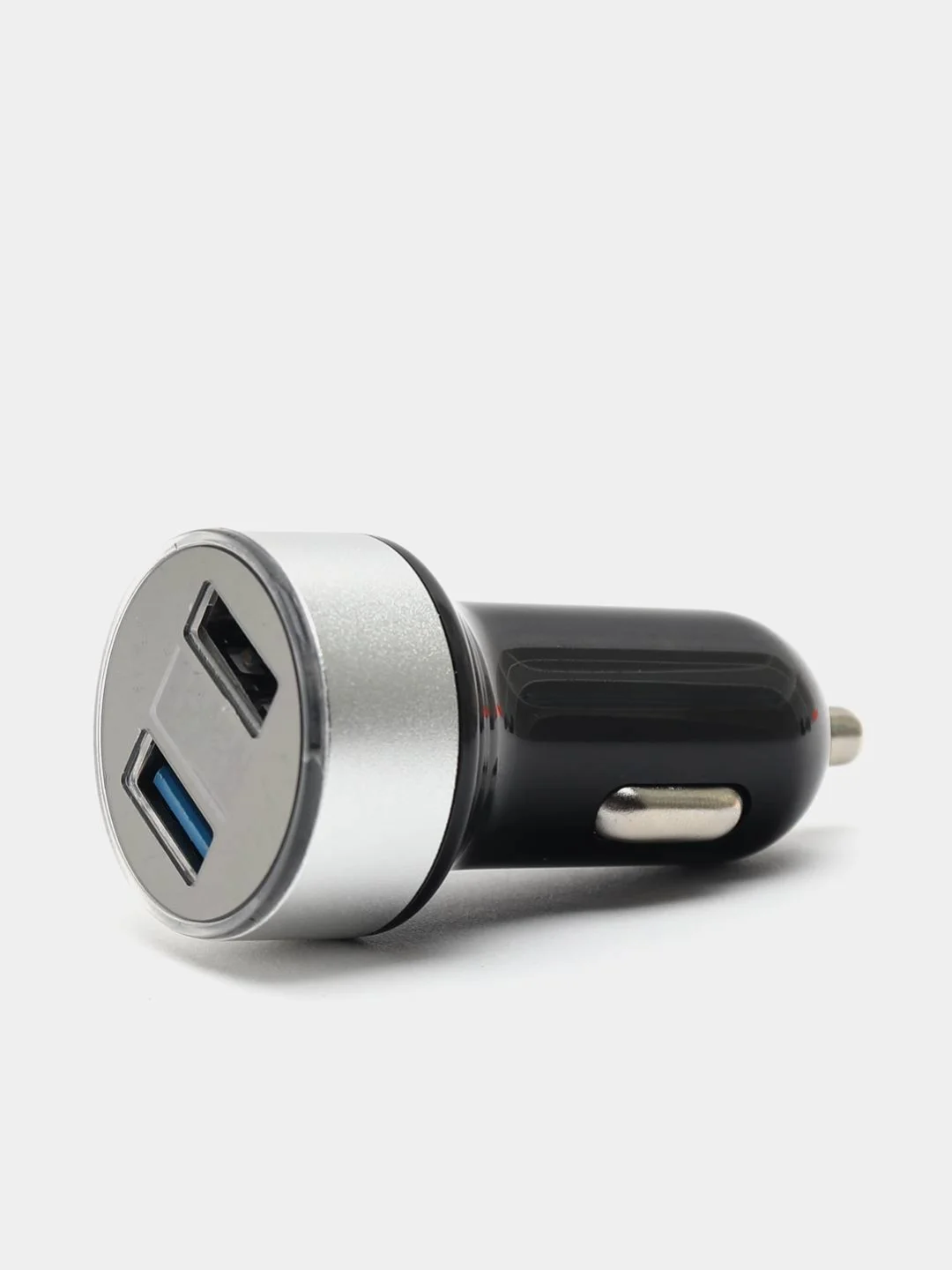 Серебряный автомобильное зарядное устройство, 2 USB, 3.1 А