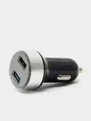 Серебряный автомобильное зарядное устройство, 2 USB, 3.1 А