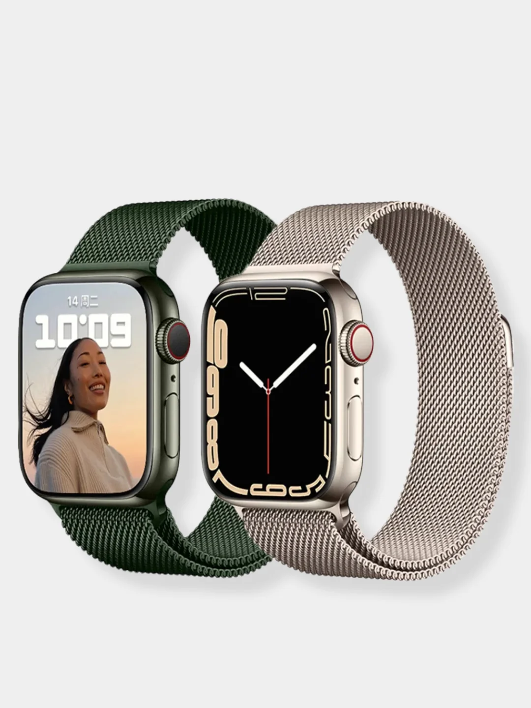 Красный ремешок Apple Watch 38 /40 /41, 42 /44 /45 мм миланское плетение (миланская петля)