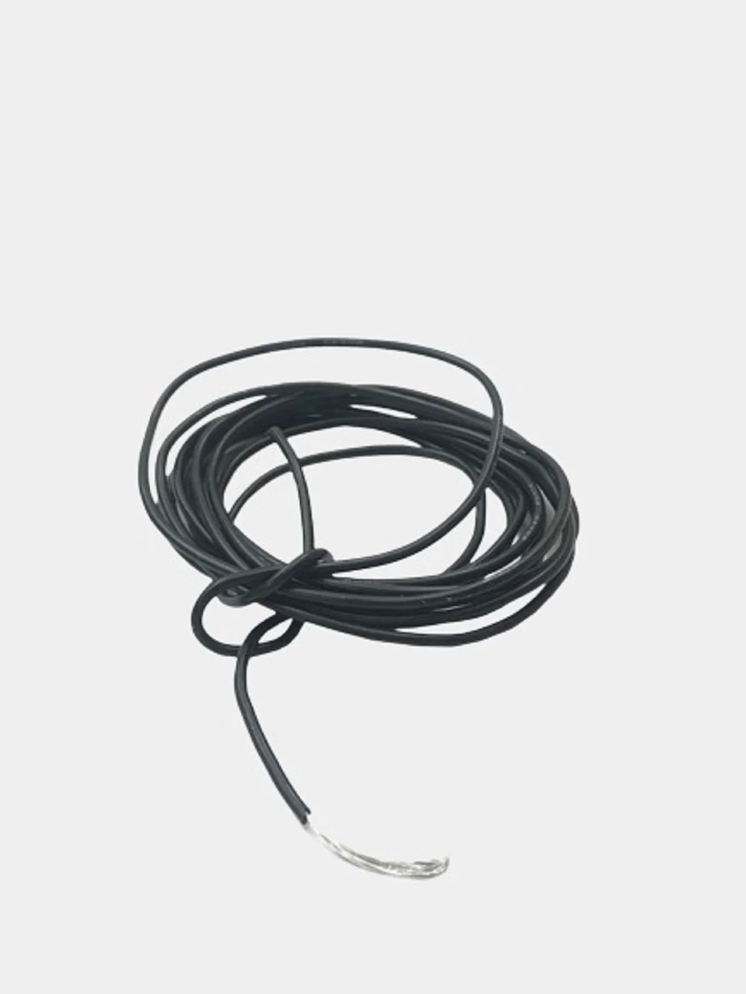 Черный провод 20AWG луженая медь в силиконовой изоляции, 1*0.5мм2, отрезок 2 метра
