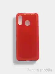 Красный чехол блестящий Samsung Galaxy A21S накладка c блёстками