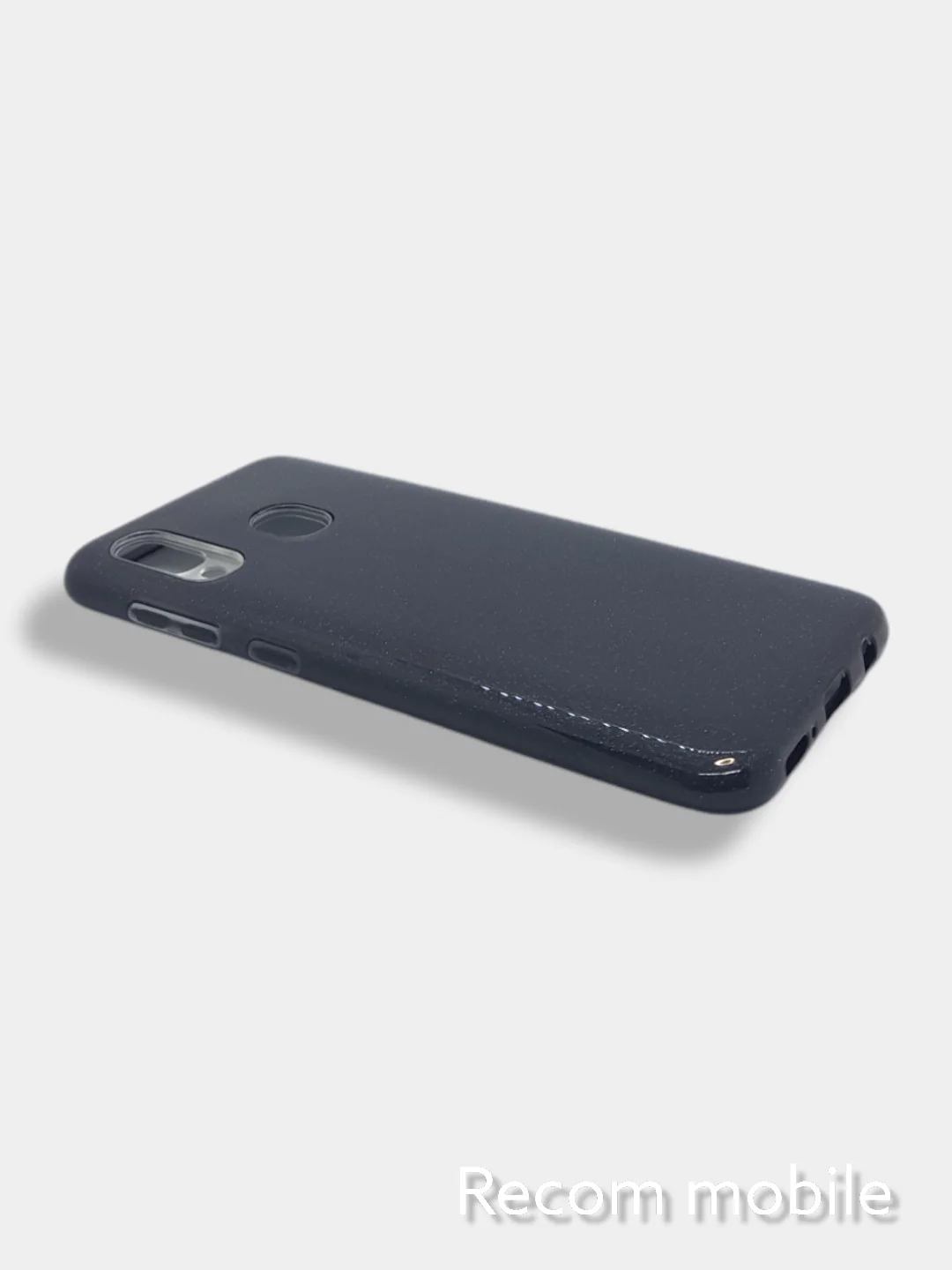Угольный чехол блестящий Samsung Galaxy A21S накладка c блёстками