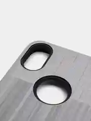 Серый iphone X / XS  чехол силикон + пластик с эффектом "металлик"