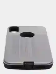 Серый iphone X / XS  чехол силикон + пластик с эффектом "металлик"