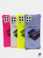 Чехол прозрачный Samsung Galaxy A51,Samsung Galaxy A12/M12 противоударный плотный неоновый