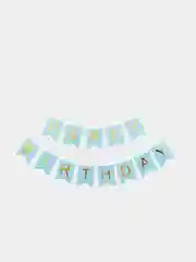 Голубой гирлянда "Happy birthday"