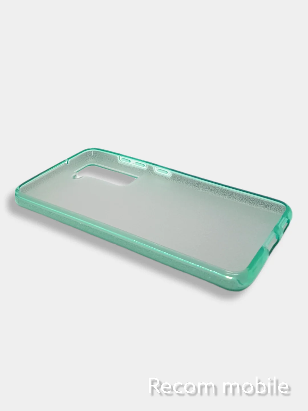 Бирюзовый чехол блестящий для Samsung Galaxy S21FE, накладка c блёстками для Самсунг S21 FE