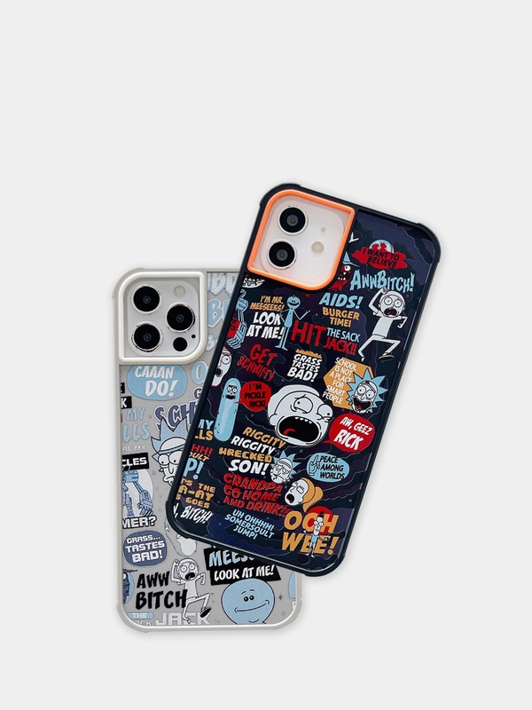 Чехол на телефон мультик "Рик и Морти" для IPhone 7/8 plus, XR, 11, 12 Pro, 13 pro