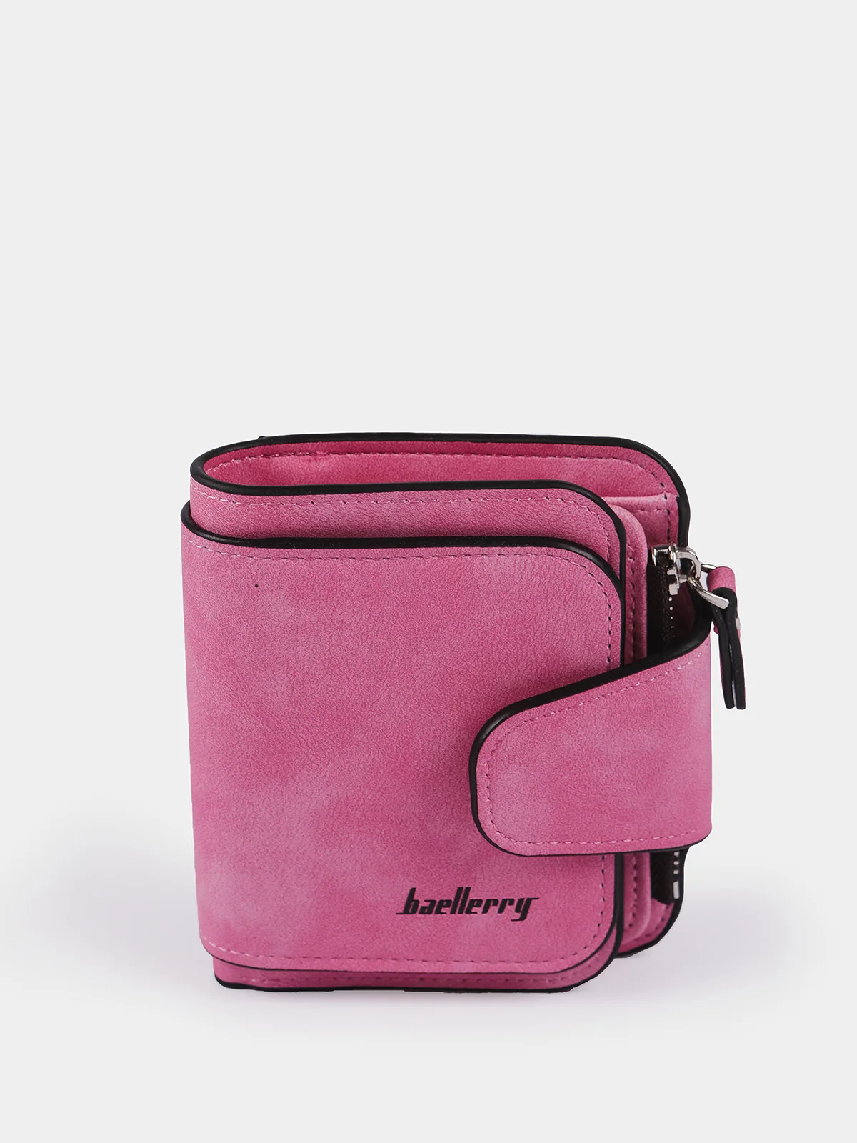 Фуксия женский кошелек Baellery mini из замшевой экокожи, 10 цветов