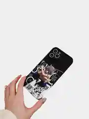 Черный чехол "Клинок, рассекающий демонов" на iPhone XR, 11, 12 mini, 12 Pro, 13, 13 Pro