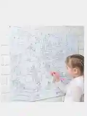 Раскраска с заданиями для детей, 69 х 100 см