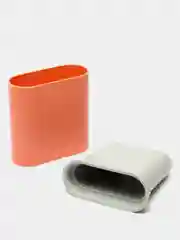 Кораллово-розовый ершик силиконовый для унитаза