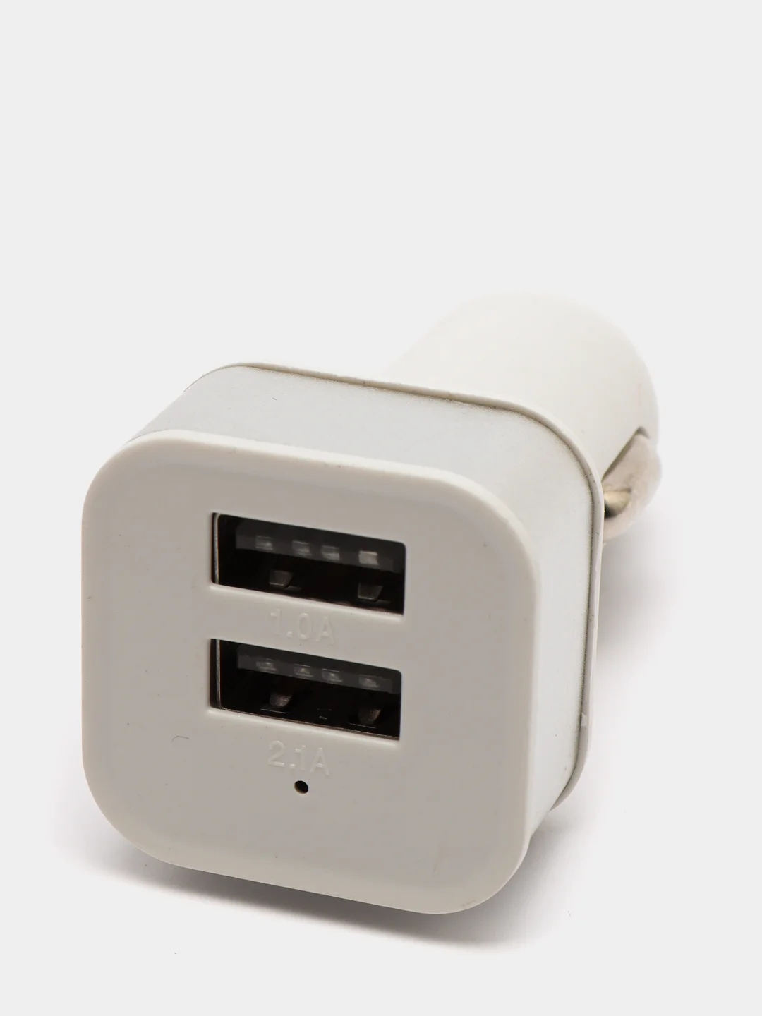 Серебряный зарядное устройство автомобильное, 2 порта USB