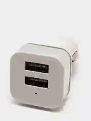 Серебряный зарядное устройство автомобильное, 2 порта USB