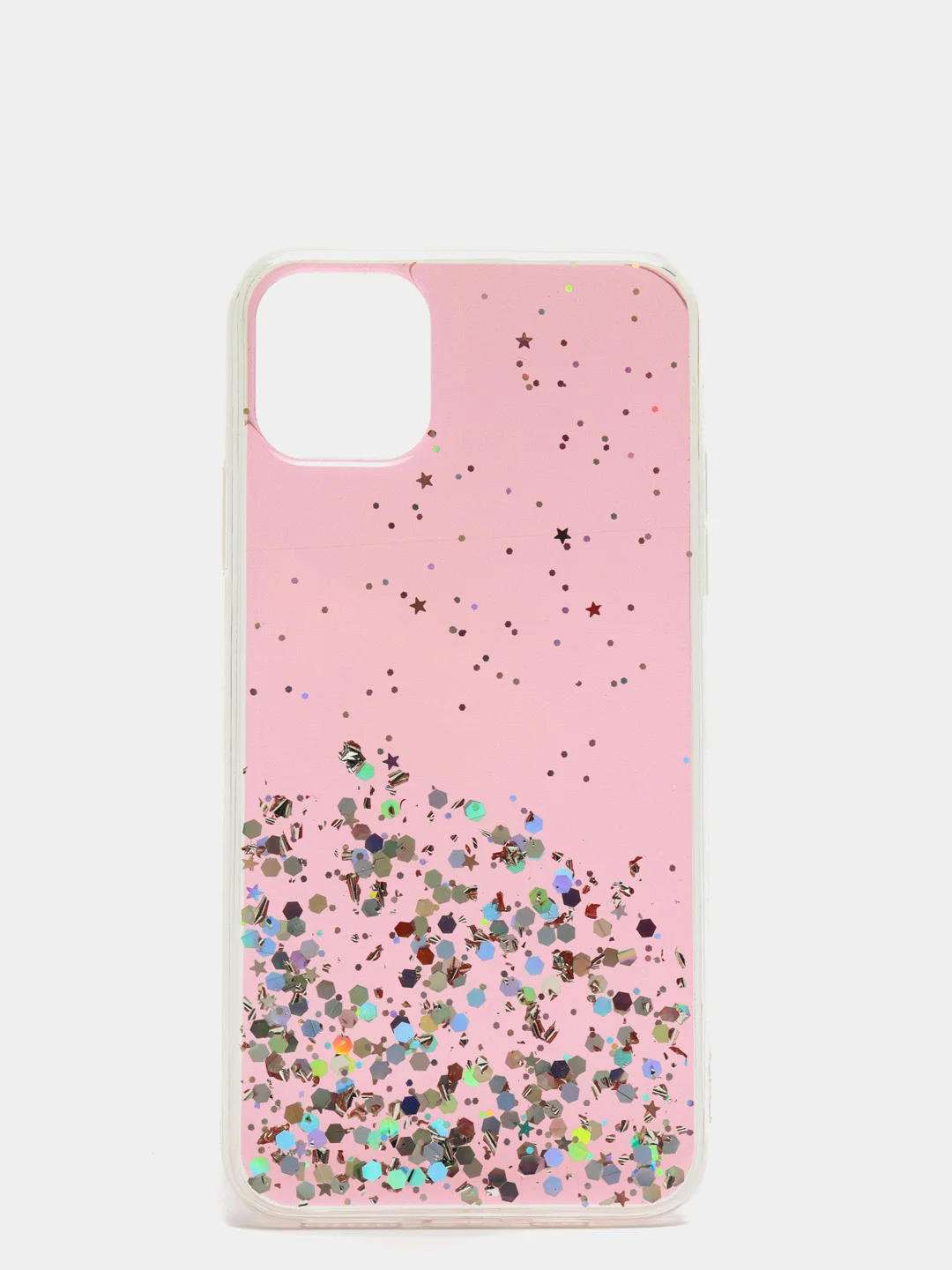 Коралловый меланж чехол пластиковый iPhone 11 Pro, 11 Pro Max, с блестками