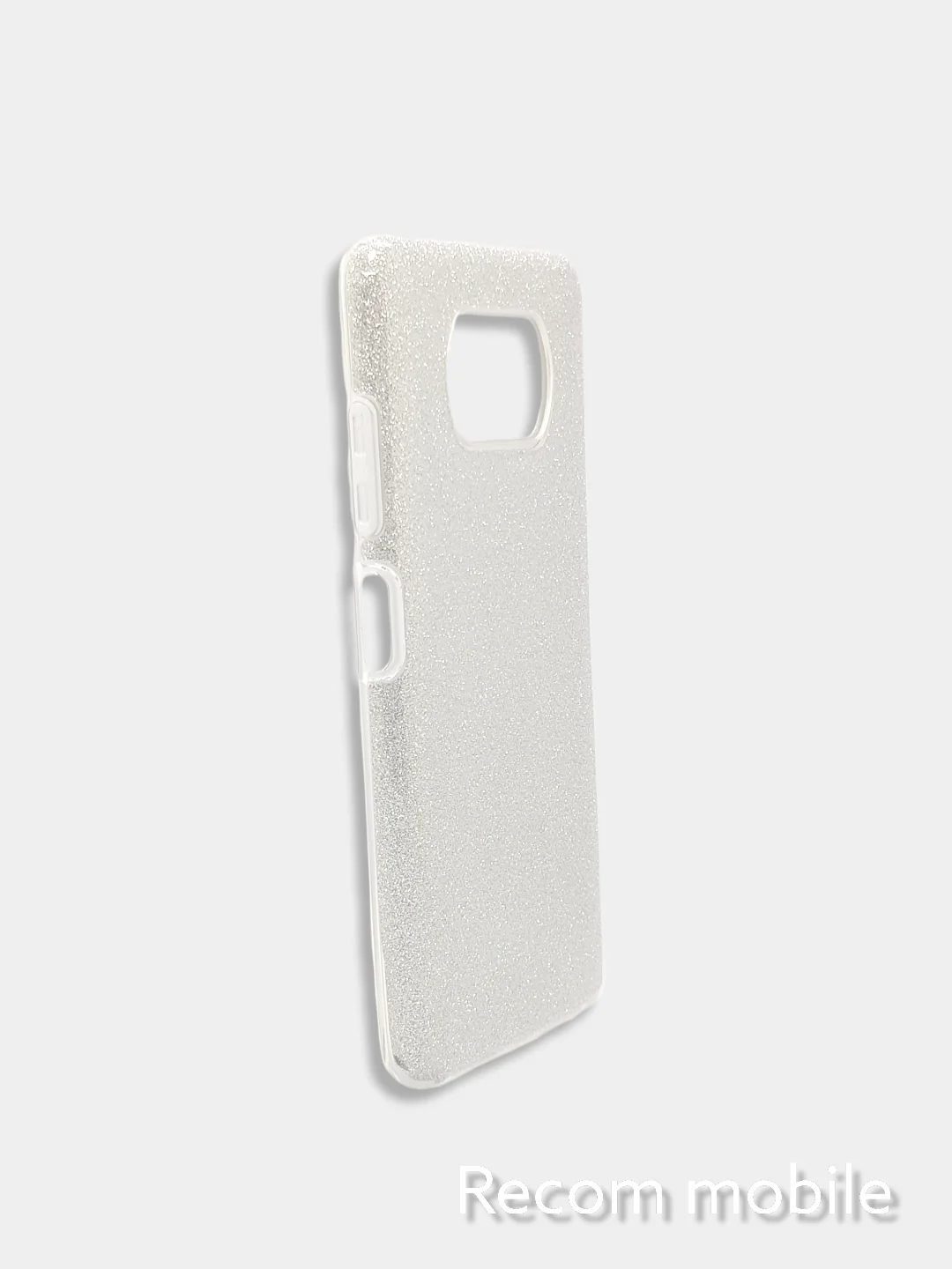 Серебряный чехол блестящий Xiaomi Poco X3 NFC, Poco X3 Pro, накладка c блёстками