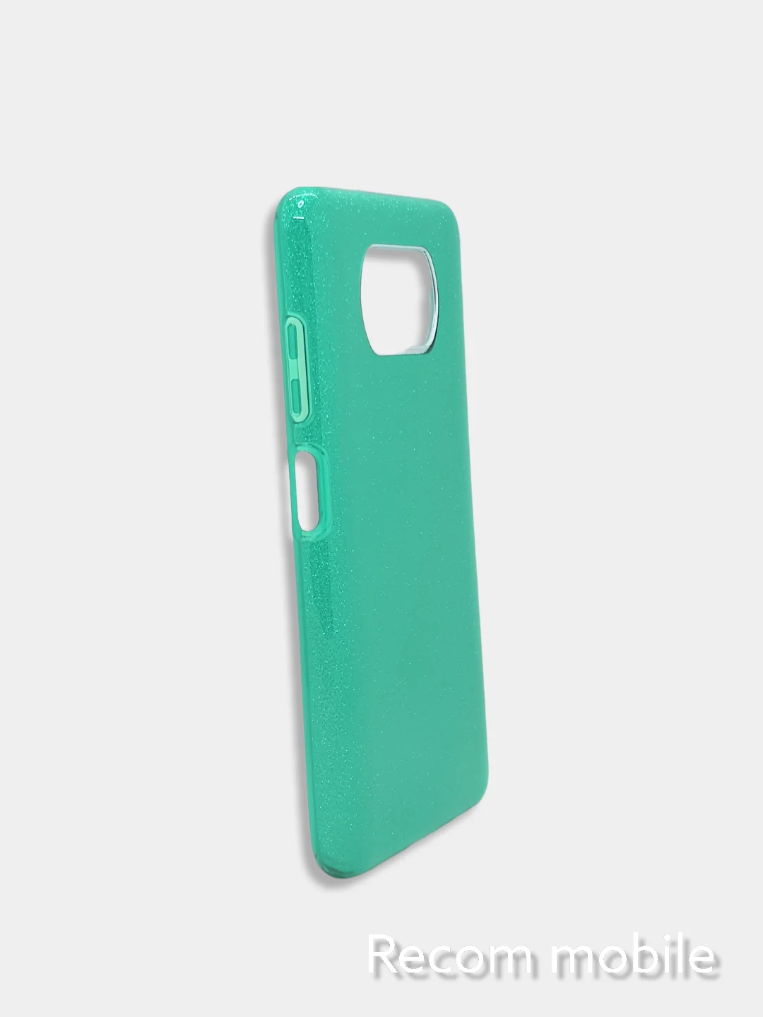 Бирюзовый чехол блестящий Xiaomi Poco X3 NFC, Poco X3 Pro, накладка c блёстками