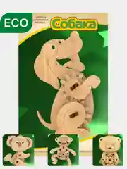ECO Конструктор сборный детский деревянный, с шестеренками, 3+