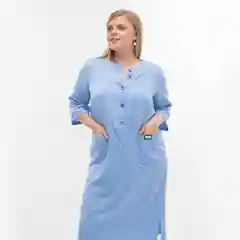 Голубой платье женское, большие размеры