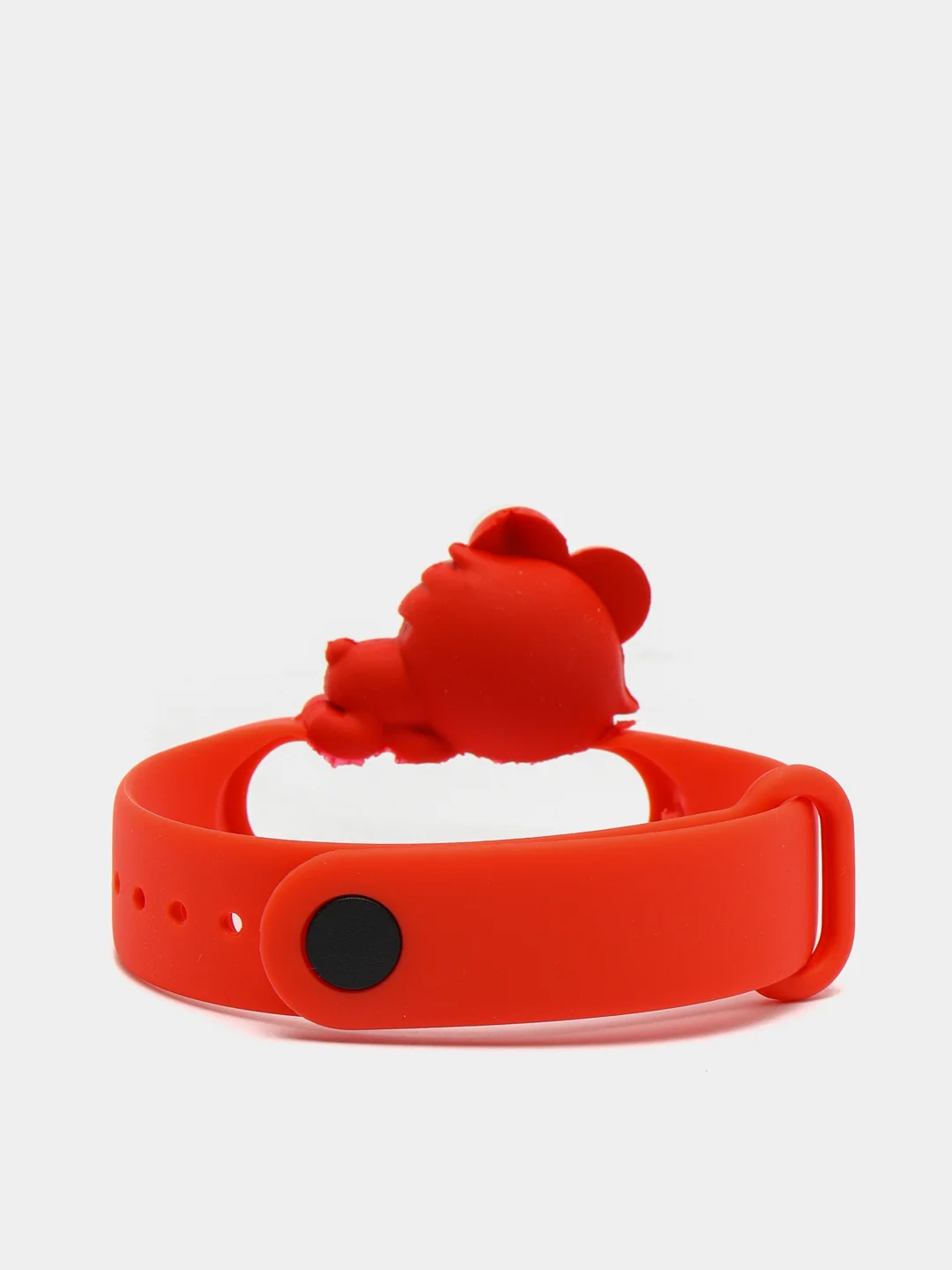 Алый силиконовый ремешок Xiaomi Mi Band 3 и Band 4 "Мультяшки"