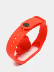 Красный силиконовый ремешок Xiaomi Mi Band 3 и Band 4 "Мультяшки"
