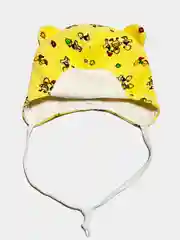 Шапочка с ушками из велюра, для новорожденных