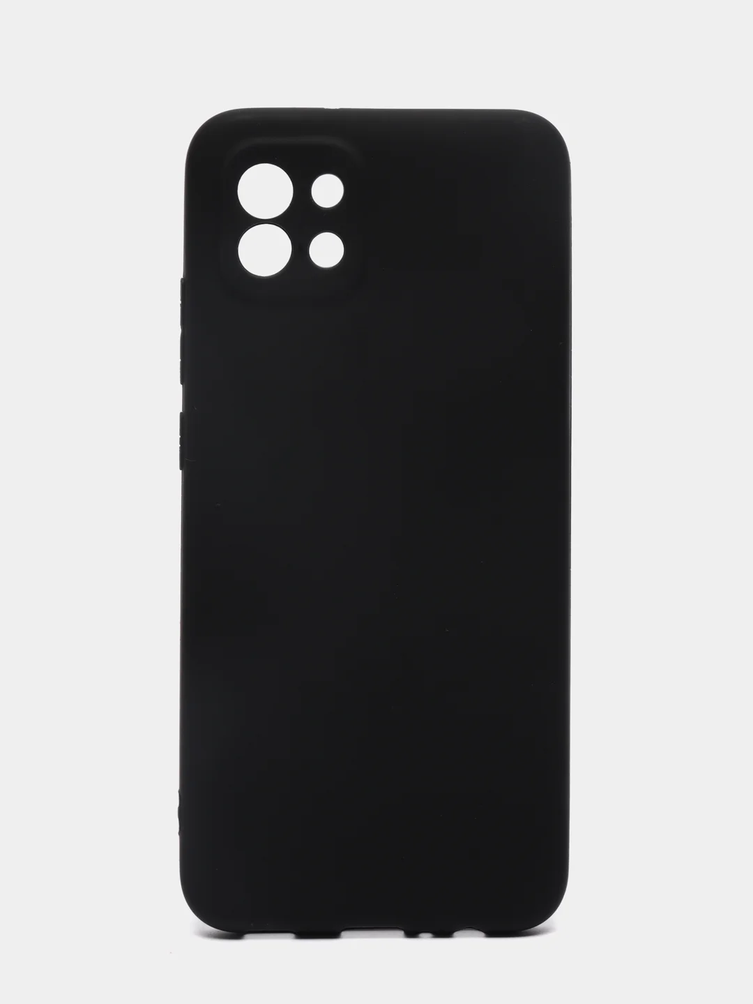 Черный силиконовый чехол Samsung Galaxy A03 (Самсунг Галакси А03) прозрачный