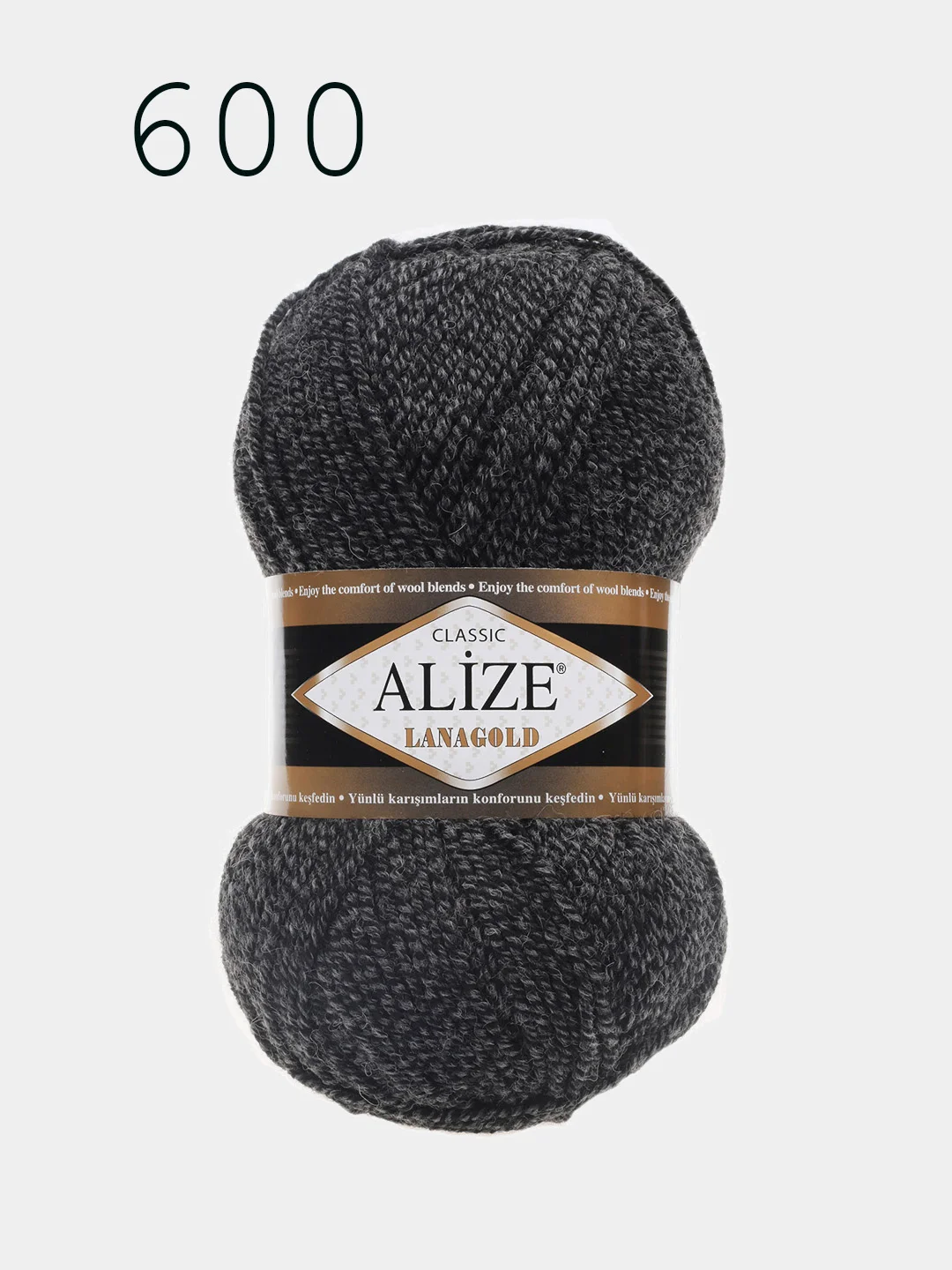 Угольный пряжа Alize Lanagold 51% Акрил 49% Шерсть 100г 240м (часть3)