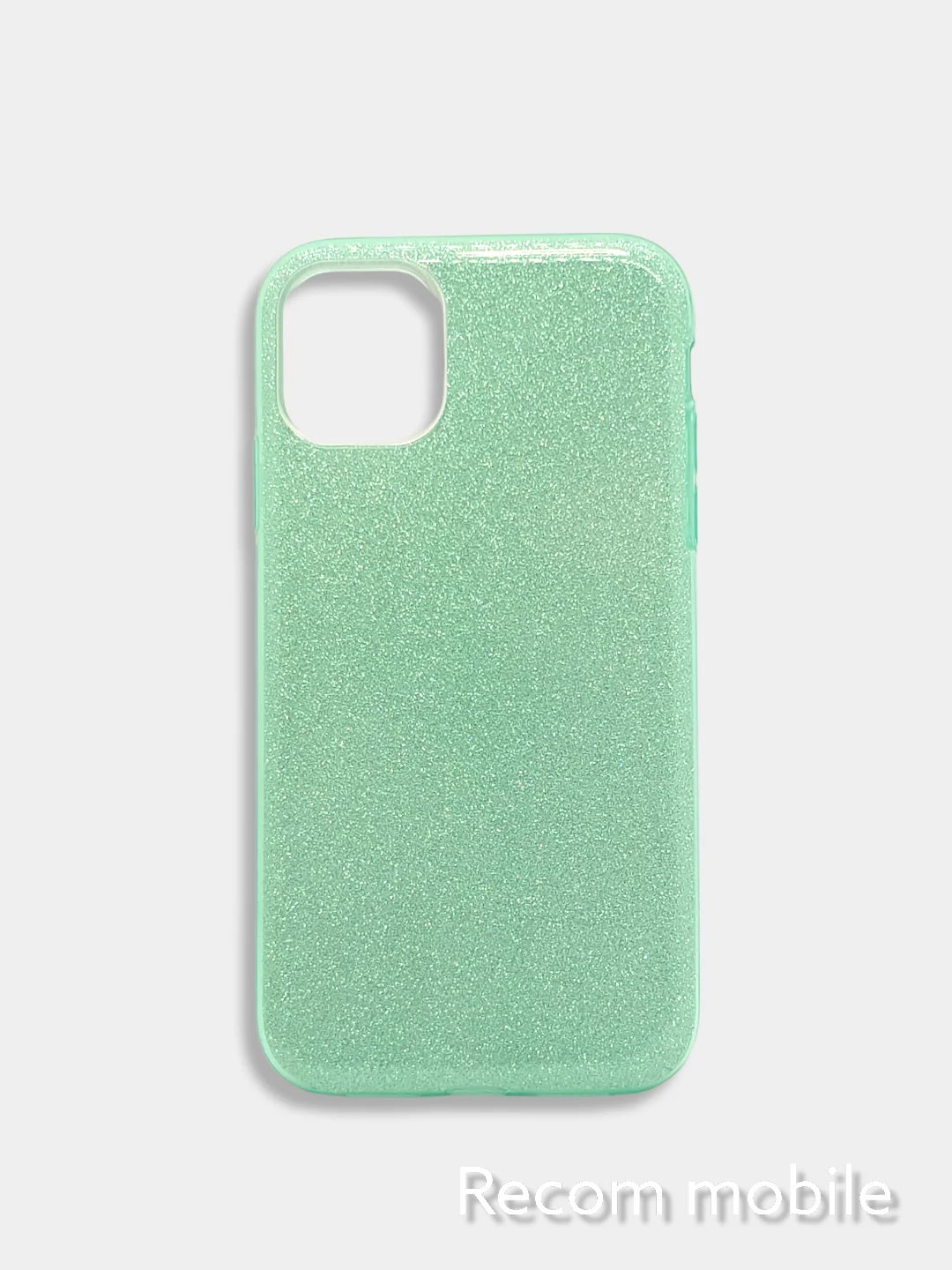 Бирюзовый чехол блестящий для iPhone 11, накладка c блёстками Айфон 11