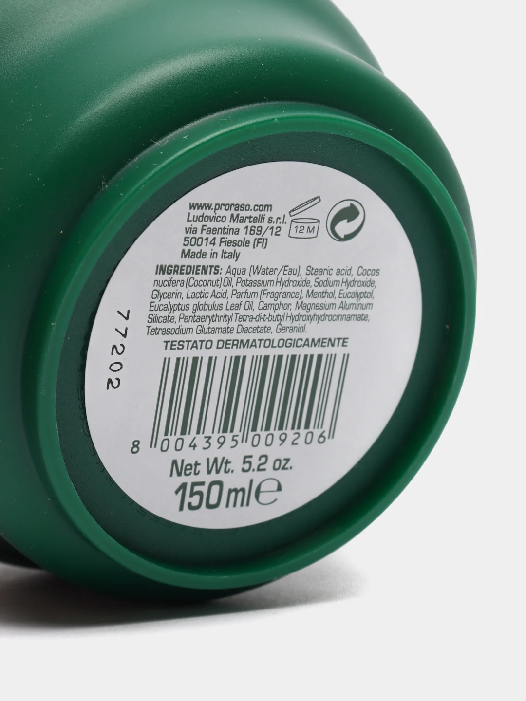 Proraso Refreshing Shaving Soap Jar - мыло для бритья "Эвкалипт", 150 мл / Прорасо