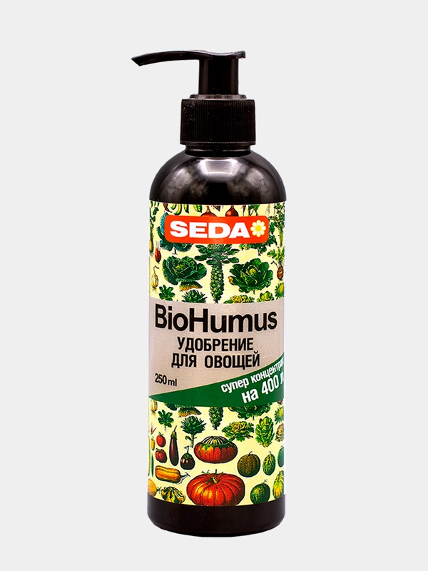 Удобрение органическое SEDA "BioHumus" для овощей, 250 мл