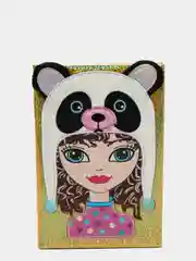 Белый блокнот "Darvish", блестки с аппликацией "Девушка", 14*21см, 80л, 3 вида