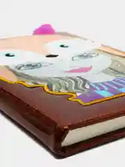 Золотой блокнот "Darvish", блестки с аппликацией "Девушка", 14*21см, 80л, 3 вида