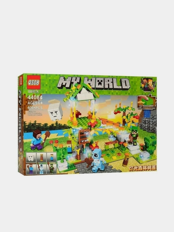 Конструктор Майнкрафт My World "Волшебный лес" с LED-подсветкой