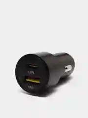 Черный автомобильное зарядное устройство, 2 USB, 3.1А, быстрая зарядка 18 Вт
