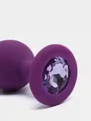 Розовый анальная пробка силиконовая