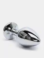 Черный анальная пробка, металлическая, 3 размера