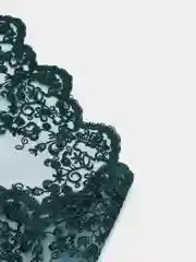 Тёмно-зелёный кружево капрон на сетке,упаковка 1 метр