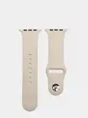 Серебряный спортивный силиконовый ремешок для Apple Watch 1/2/3/4/5 размер 42-44