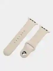 Серебряный спортивный силиконовый ремешок для Apple Watch 1/2/3/4/5 размер 42-44